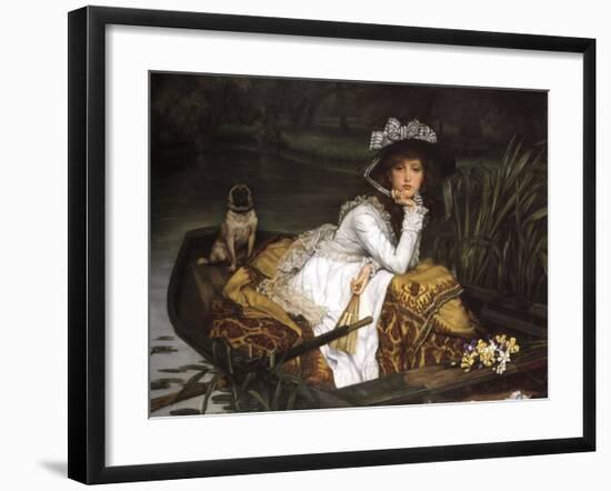 Lady in a Boat-Jacques-Joseph Tissot-Framed Art Print