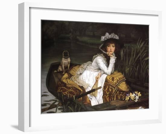 Lady in a Boat-Jacques-Joseph Tissot-Framed Art Print