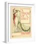 Lady In A Classical Robe Lifts A Festoon-Walter Crane-Framed Art Print