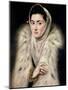 Lady in a Fur Wrap-El Greco-Mounted Giclee Print