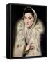 Lady in a Fur Wrap-El Greco-Framed Stretched Canvas