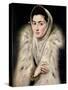 Lady in a Fur Wrap-El Greco-Stretched Canvas