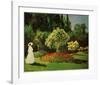 Lady in a Garden-Claude Monet-Framed Art Print