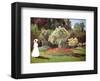 Lady in a Garden-Claude Monet-Framed Art Print