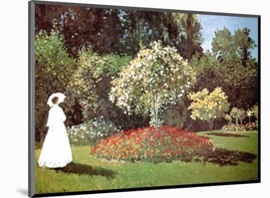 Lady in a Garden-Claude Monet-Mounted Art Print