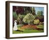 Lady in a Garden-Claude Monet-Framed Art Print