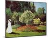 Lady in a Garden-Claude Monet-Mounted Art Print