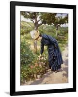 Lady in a Garden-Victor Gabriel Gilbert-Framed Giclee Print