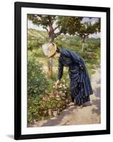 Lady in a Garden-Victor Gabriel Gilbert-Framed Premium Giclee Print