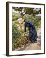 Lady in a Garden-Victor Gabriel Gilbert-Framed Giclee Print