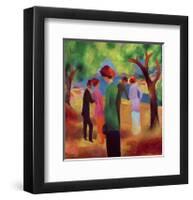 Lady in a Green Coat-Auguste Macke-Framed Art Print