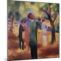 Lady in a Green Jacket-Auguste Macke-Mounted Giclee Print