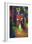 Lady in a Park. 1914-August Macke-Framed Giclee Print