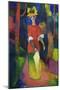 Lady in a Park. 1914-August Macke-Mounted Giclee Print