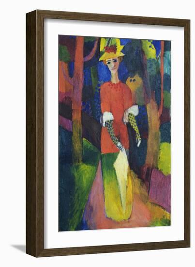 Lady in a Park-August Macke-Framed Giclee Print