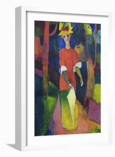 Lady in a Park-August Macke-Framed Giclee Print