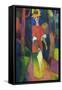 Lady in a Park-August Macke-Framed Stretched Canvas
