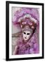 Lady in a Pink Dress and Bejewelled Hat, Venice Carnival, Venice, Veneto, Italy, Europe-James Emmerson-Framed Photographic Print