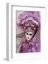 Lady in a Pink Dress and Bejewelled Hat, Venice Carnival, Venice, Veneto, Italy, Europe-James Emmerson-Framed Photographic Print