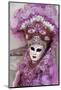 Lady in a Pink Dress and Bejewelled Hat, Venice Carnival, Venice, Veneto, Italy, Europe-James Emmerson-Mounted Photographic Print