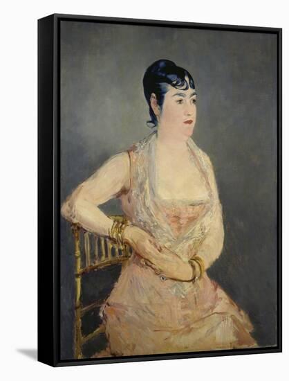 Lady in a Pink Dress (Madame Marlin), 1881-Edouard Manet-Framed Stretched Canvas