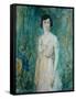 Lady in a Pink Dress-Ambrose Mcevoy-Framed Stretched Canvas