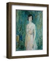 Lady in a Pink Dress-Ambrose Mcevoy-Framed Giclee Print