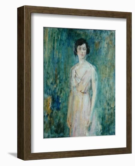 Lady in a Pink Dress-Ambrose Mcevoy-Framed Giclee Print