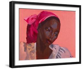 Lady in a Pink Headtie, 1995-Boscoe Holder-Framed Photographic Print