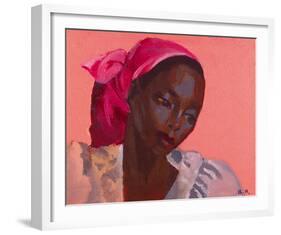 Lady in a Pink Headtie, 1995-Boscoe Holder-Framed Photographic Print