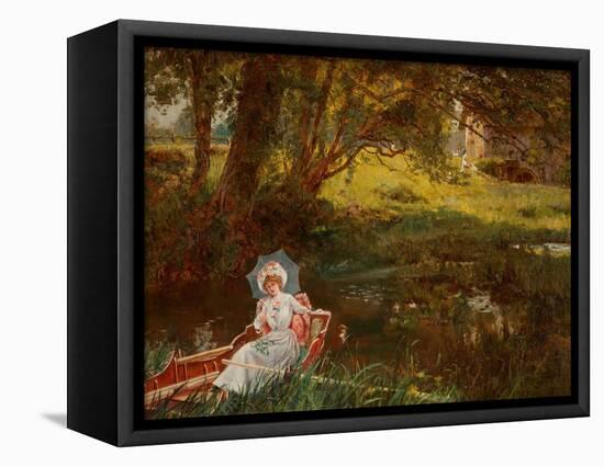 Lady in a Punt-Henry John Yeend King-Framed Stretched Canvas