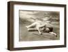 Lady in a swimsuit, vintage-French School-Framed Photographic Print