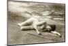 Lady in a swimsuit, vintage-French School-Mounted Photographic Print