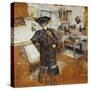 Lady in a Veil, with Hands on Hips; Dame a La Voilette, Les Mains Sur Les Hanches, C.1902-03-Edouard Vuillard-Stretched Canvas