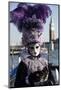 Lady in Black and Purple Mask and Feathered Hat, Venice Carnival, Venice, Veneto, Italy-James Emmerson-Mounted Photographic Print