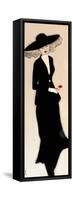 Lady in Black with Hat and Rose, 2016-Susan Adams-Framed Stretched Canvas