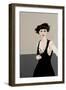 Lady in Black with Red Headband, 2016-Susan Adams-Framed Giclee Print