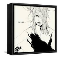 Lady in Black-Manuel Rebollo-Framed Stretched Canvas