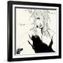 Lady in Black-Manuel Rebollo-Framed Art Print