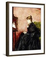 Lady in Black-Alfred Emile Léopold Stevens-Framed Giclee Print