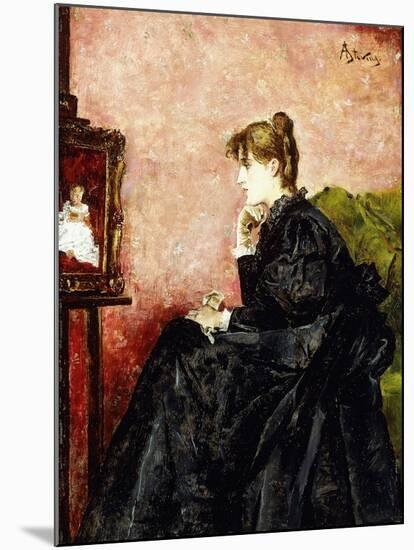 Lady in Black-Alfred Emile Léopold Stevens-Mounted Giclee Print