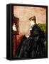 Lady in Black-Alfred Emile Léopold Stevens-Framed Stretched Canvas