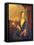 Lady In Blue, 1700-British School-Framed Stretched Canvas