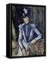 Lady in Blue, 1898-99-Paul Cézanne-Framed Stretched Canvas