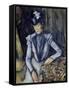 Lady in Blue, 1898-99-Paul Cézanne-Framed Stretched Canvas