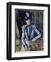 Lady in Blue, 1898-99-Paul Cézanne-Framed Giclee Print