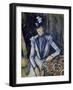 Lady in Blue, 1898-99-Paul Cézanne-Framed Giclee Print