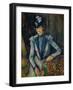 Lady in Blue, 1900-1904-Paul Cézanne-Framed Giclee Print