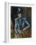 Lady in Blue, 1900-1904-Paul Cézanne-Framed Giclee Print