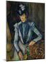 Lady in Blue, 1900-1904-Paul Cézanne-Mounted Giclee Print